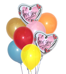 27 adet kalp ve yuvarlak balon buketi STA balon firmasi rndr 