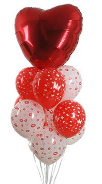 13 adet kalp ve yuvarlak balon demeti STA balon firmasi ürünüdür 