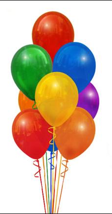17 adet renkli uan balon buketi STA balon firmasi rndr 
