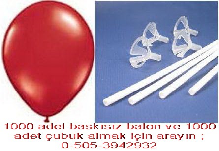 12 inc 1 ci kalite 1000 bask�s�z balon ve 1000 balon �ubu�u renk se�imi yapabilirsiniz