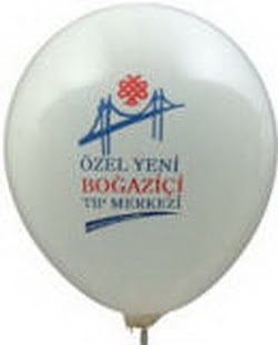 Tek y�ze d�rt renk logo , yaz� ve resim balon bask�s� 1000 adet